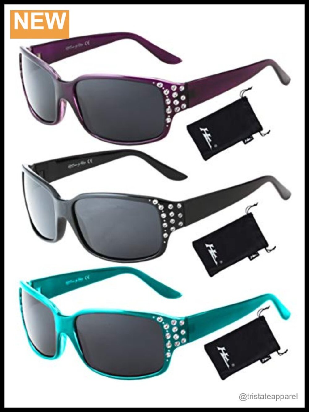 Polarized Sunglasses for Women – Full Frame Rectangular Fashion Eyewear –